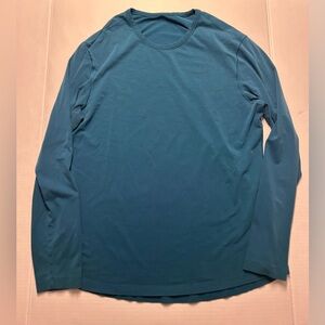 Men’s Lululemon Long Sleeve T-shirt Tee Size Large Teal Stretch